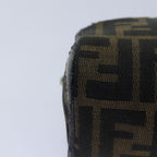 FENDI Zucca Canvas Pouch Brown Black Silverfm3759