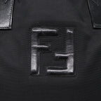 FENDI Tote Bag Nylon Silver Blackfm3779