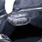 FENDI Tote Bag Nylon Silver Blackfm3779