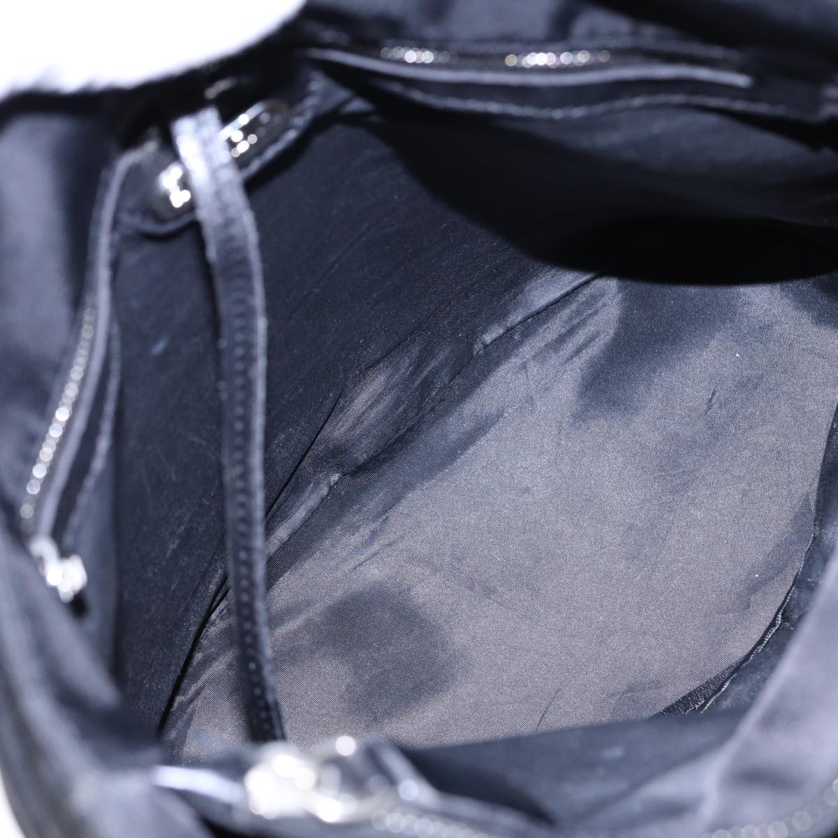 FENDI Tote Bag Nylon Silver Blackfm3779