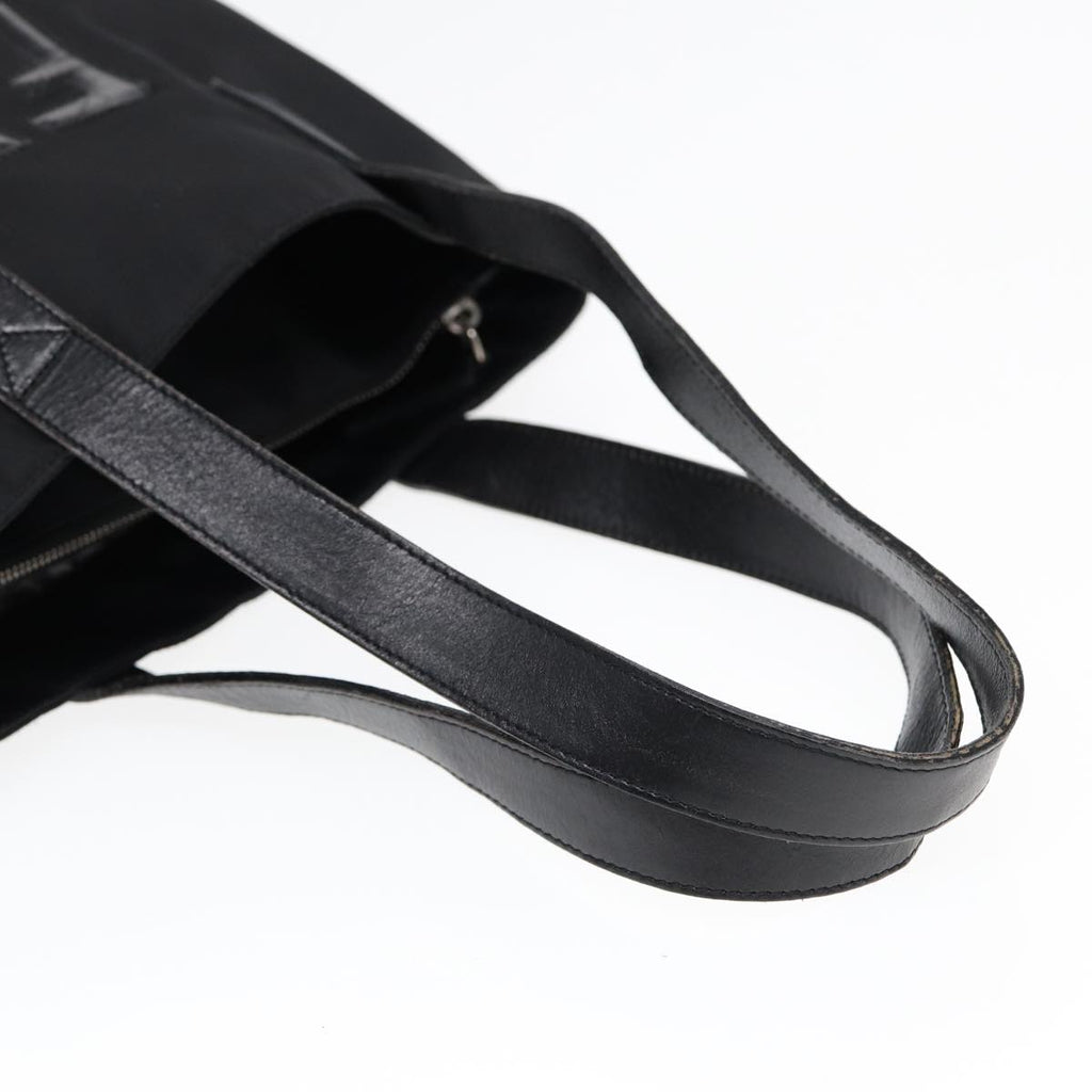 FENDI Tote Bag Nylon Silver Blackfm3779