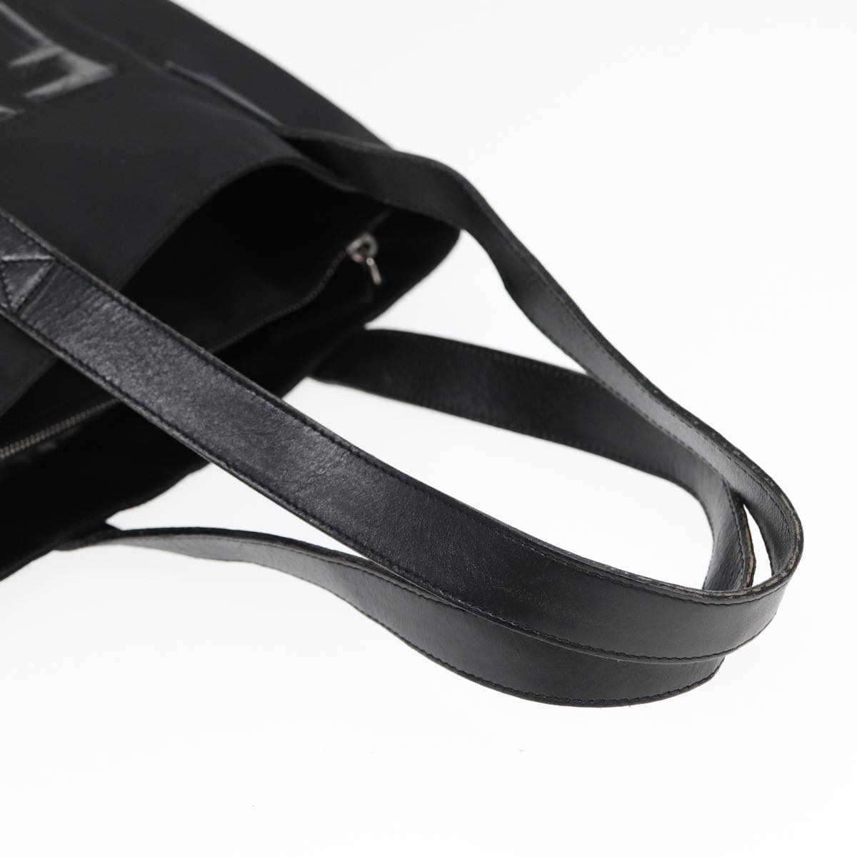 FENDI Tote Bag Nylon Silver Blackfm3779