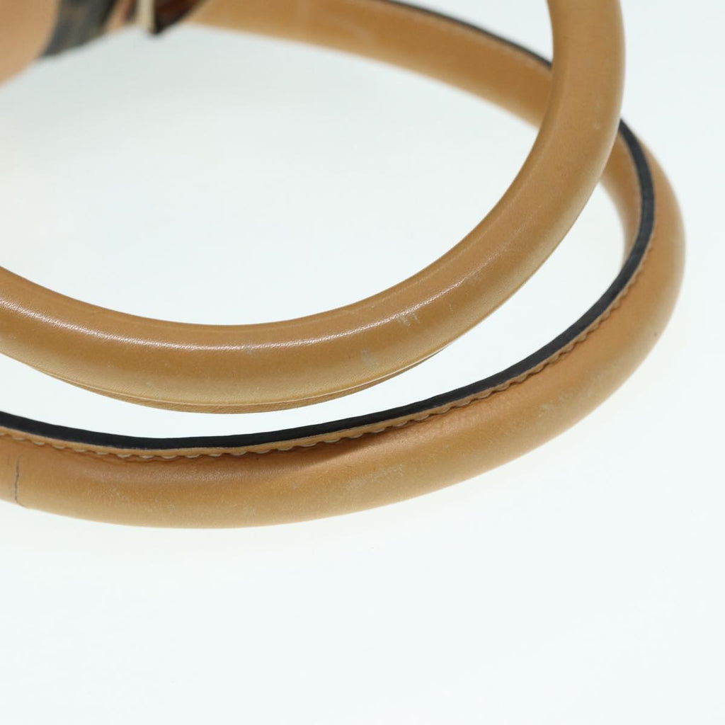 FENDI Zucca Canvas Hand Bag Brown Black goldfm3783