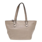 FENDI Celeria Tote Bag Leather Silver Silver Tonefm3806