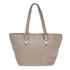 FENDI Celeria Tote Bag Leather Silver Silver Tonefm3806
