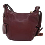 Chloe Shoulder Bag Leather Red Gold fm3808