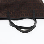 FENDI Zucchino Canvas Tote Bag Brown Black Silverfm3814