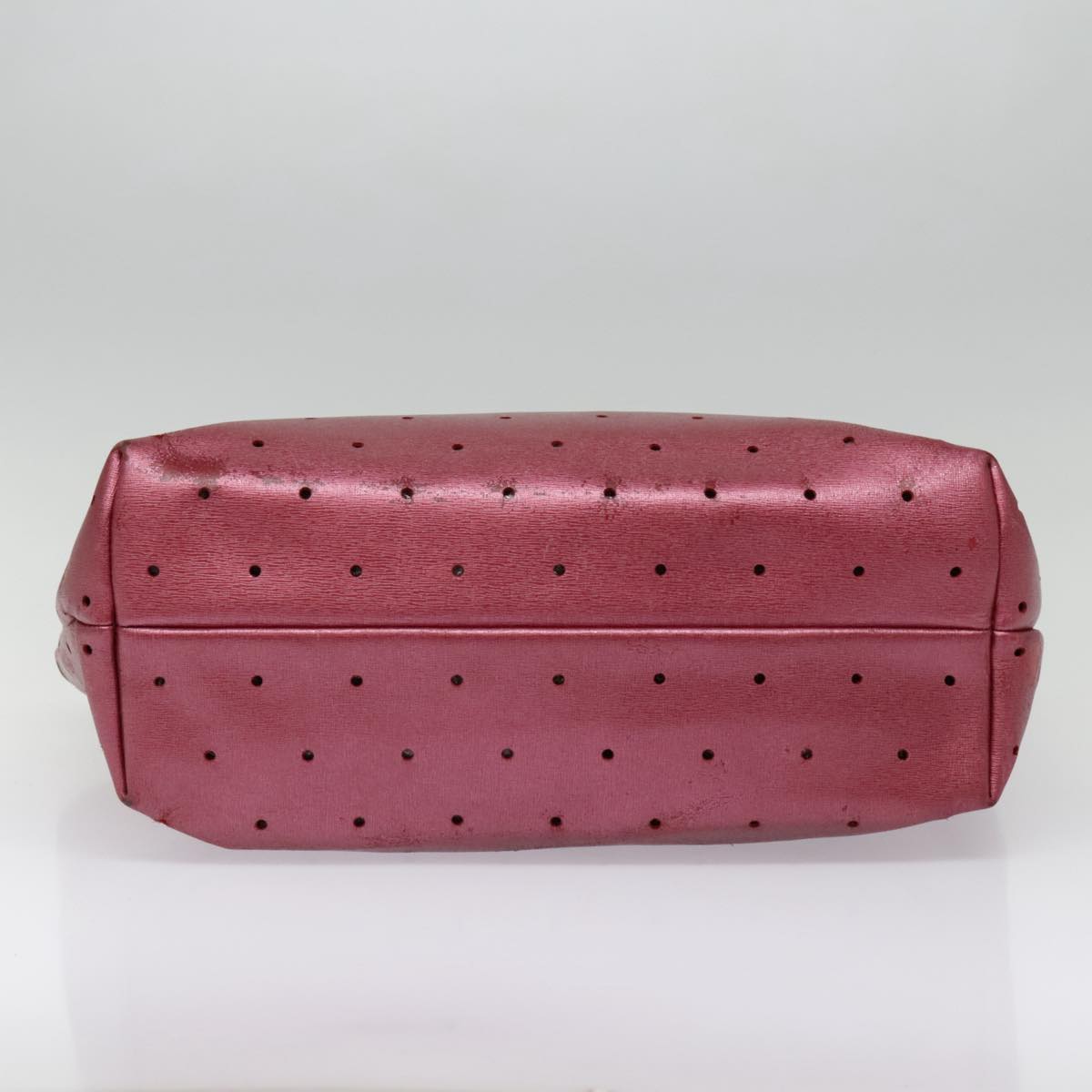 FENDI Tote Bag Leather Pink Goldfm3867