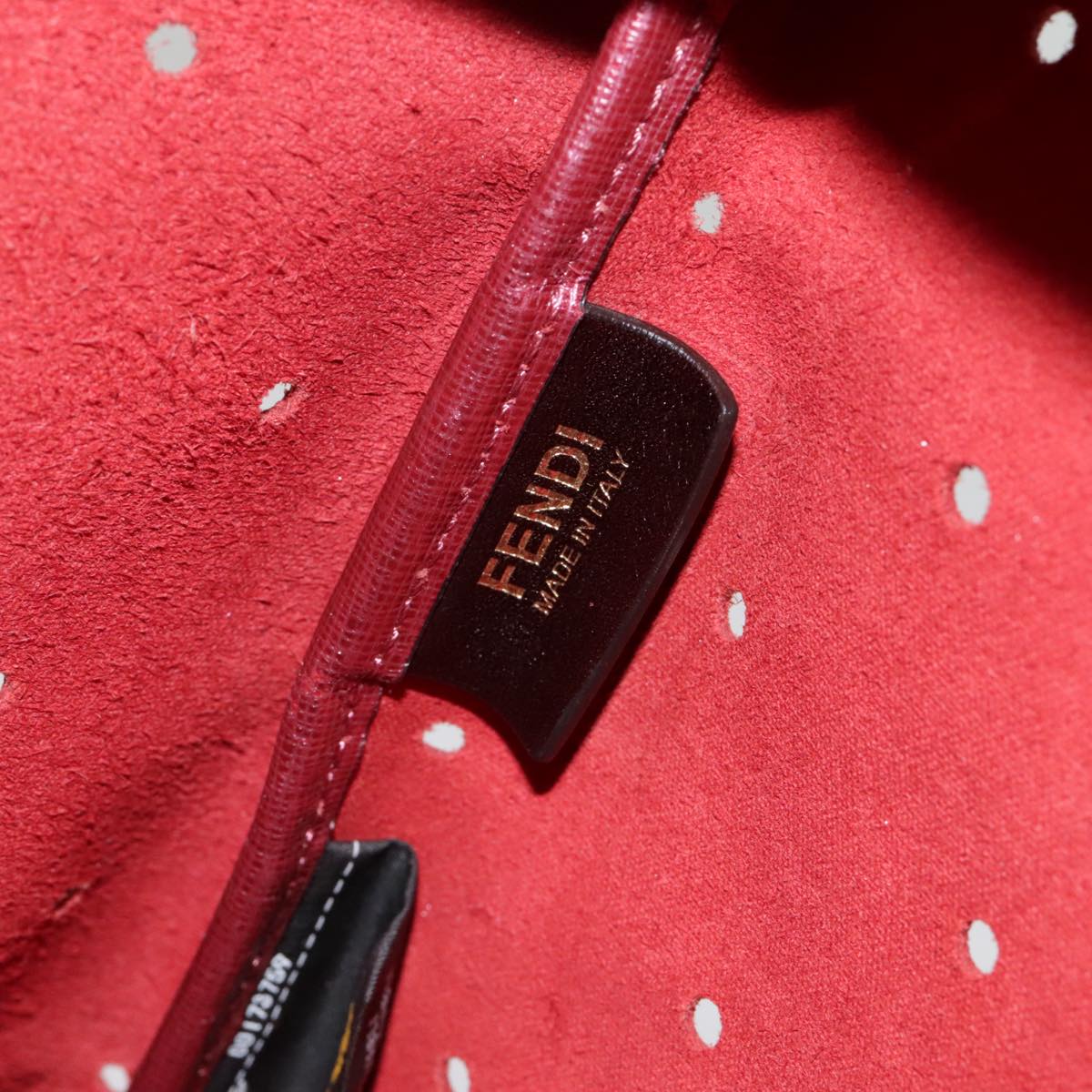 FENDI Tote Bag Leather Pink Goldfm3867