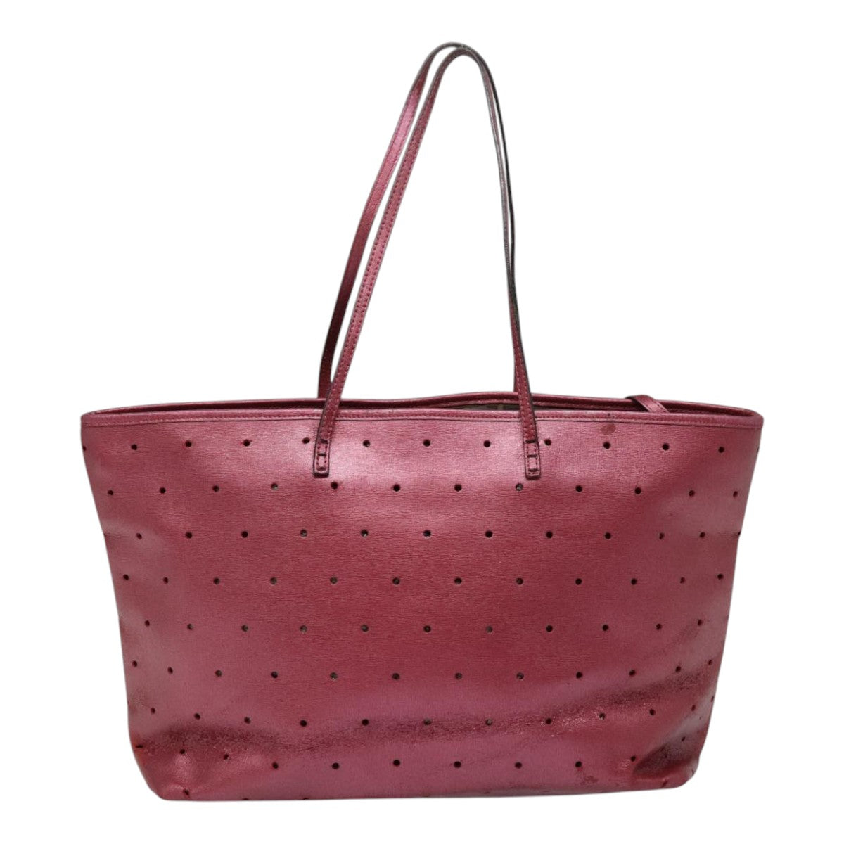 FENDI Tote Bag Leather Pink Goldfm3867