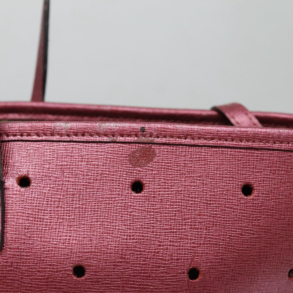FENDI Tote Bag Leather Pink Goldfm3867