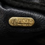 FENDI Zucca Canvas Pouch Black Gold Brownfm3877