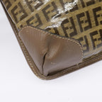 FENDI Zucchino Canvas Shoulder Bag Vintage Beigefm3888
