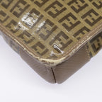 FENDI Zucchino Canvas Shoulder Bag Vintage Beigefm3888