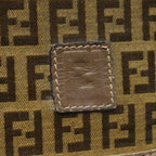 FENDI Zucchino Canvas Shoulder Bag Vintage Beigefm3888