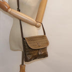 FENDI Zucchino Canvas Shoulder Bag Vintage Beigefm3888