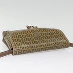 FENDI Zucchino Canvas Shoulder Bag Vintage Beigefm3888