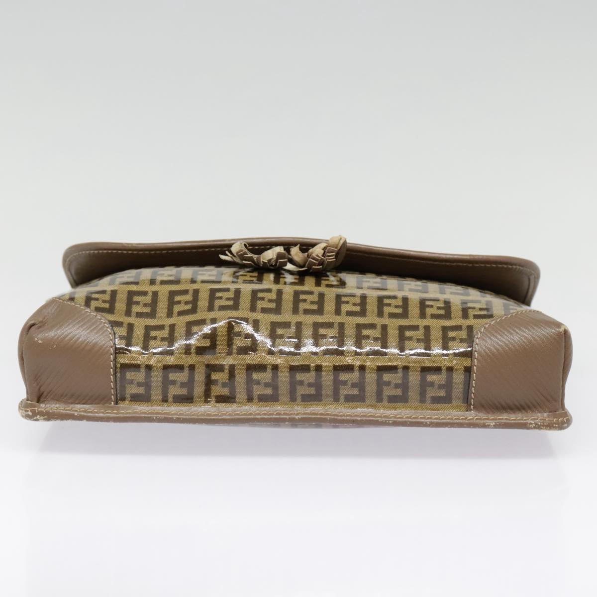 FENDI Zucchino Canvas Shoulder Bag Vintage Beigefm3888