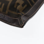 FENDI Zucca Canvas Clutch Bag Brown Black goldfm3891