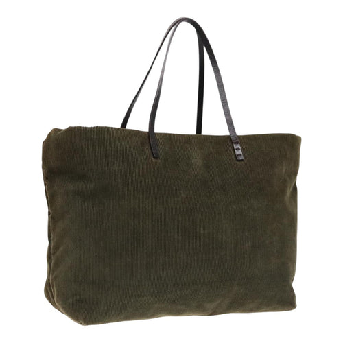 FENDI Tote Bag Corduroy Khakifm3899