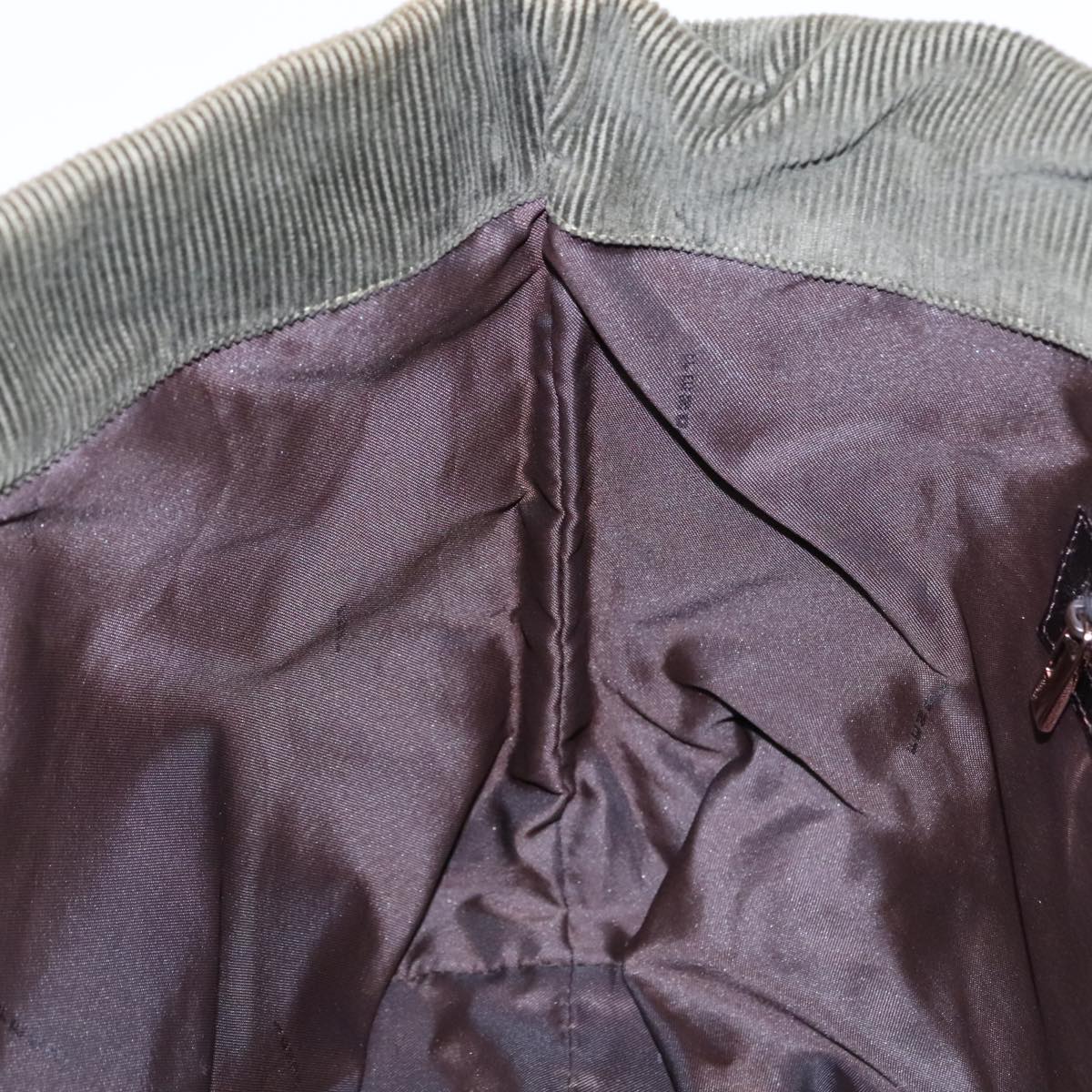 FENDI Tote Bag Corduroy Khakifm3899