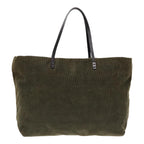 FENDI Tote Bag Corduroy Khakifm3899