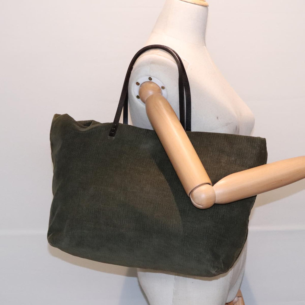 FENDI Tote Bag Corduroy Khakifm3899