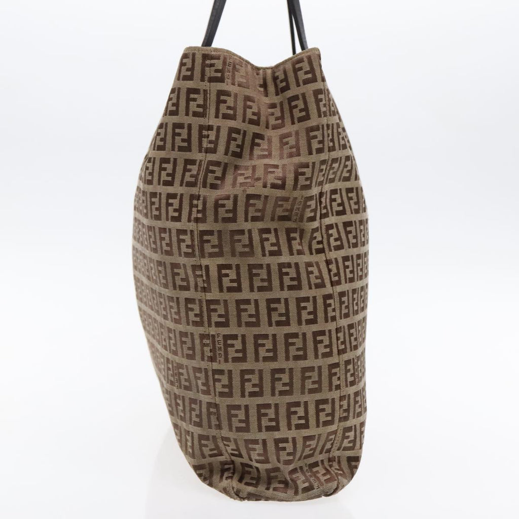 FENDI Zucchino Canvas Tote Bag Beige Brownfm3917