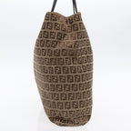 FENDI Zucchino Canvas Tote Bag Beige Brownfm3917