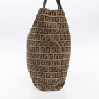 FENDI Zucchino Canvas Tote Bag Beige Brownfm3917