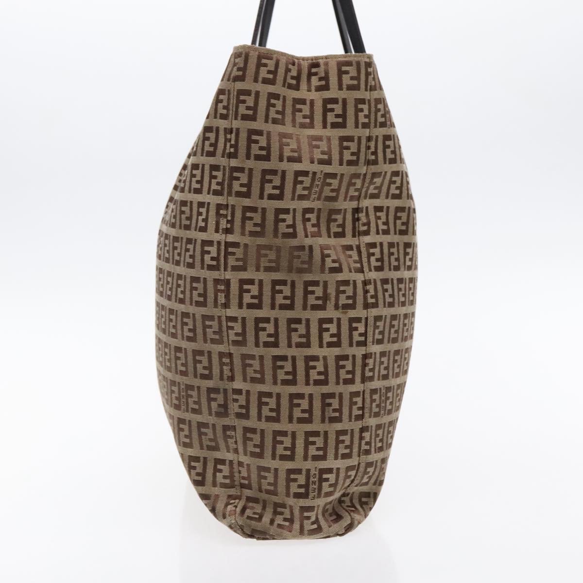 FENDI Zucchino Canvas Tote Bag Beige Brownfm3917