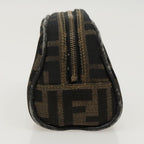 FENDI Zucca Canvas Pouch Brown Blackfm4029