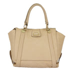 Chloe Tote Bag Leather Beige Gold fm4079
