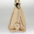 Chloe Tote Bag Leather Beige Gold fm4079