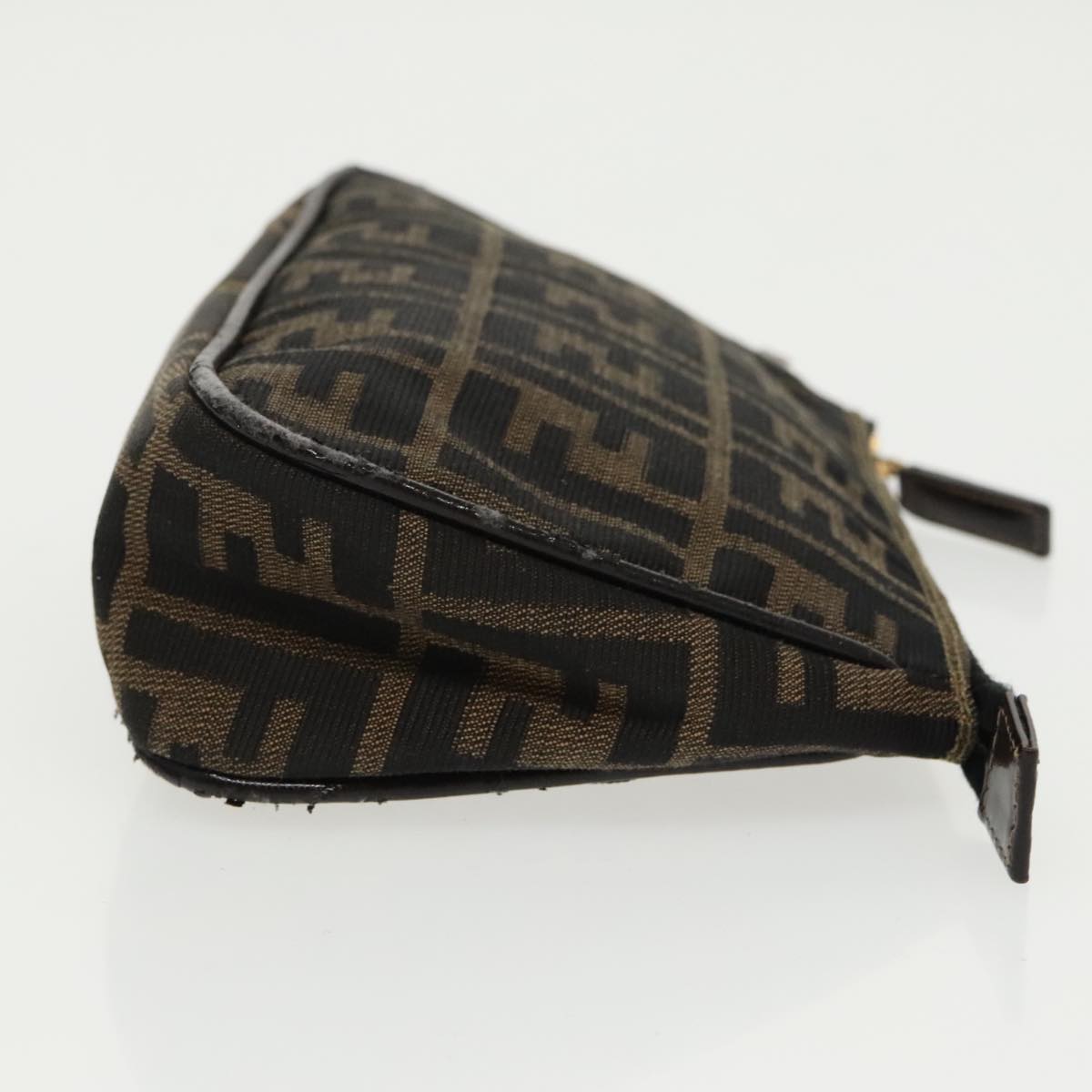 FENDI Zucca Canvas Pouch Brown Blackfm4107