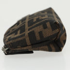 FENDI Zucca Canvas Pouch Brown Blackfm4109