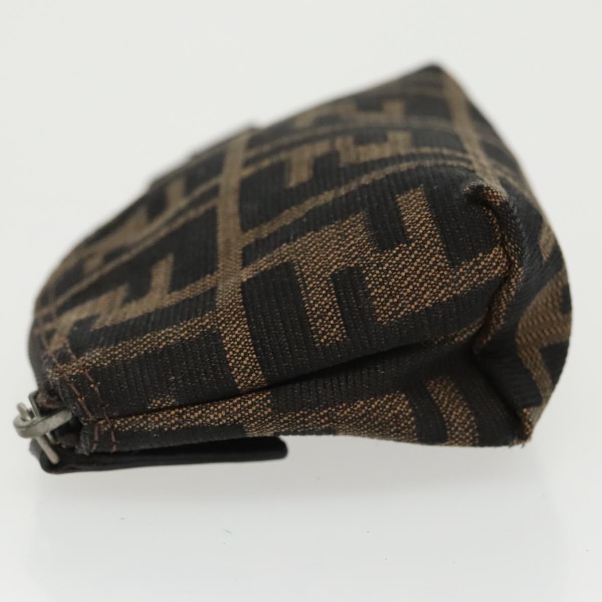 FENDI Zucca Canvas Pouch Brown Blackfm4109