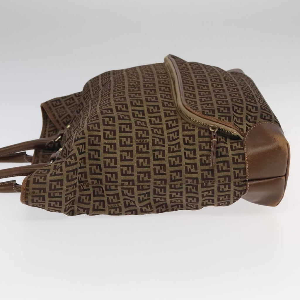 FENDI Zucchino Canvas Hand Bag Beigefm4127