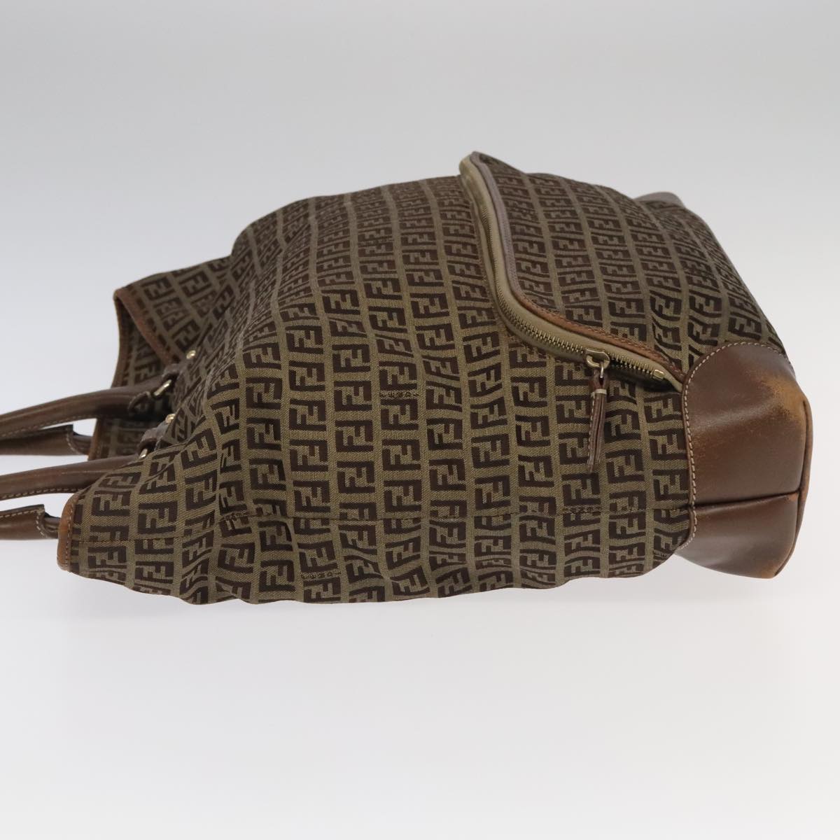 FENDI Zucchino Canvas Hand Bag Beigefm4127