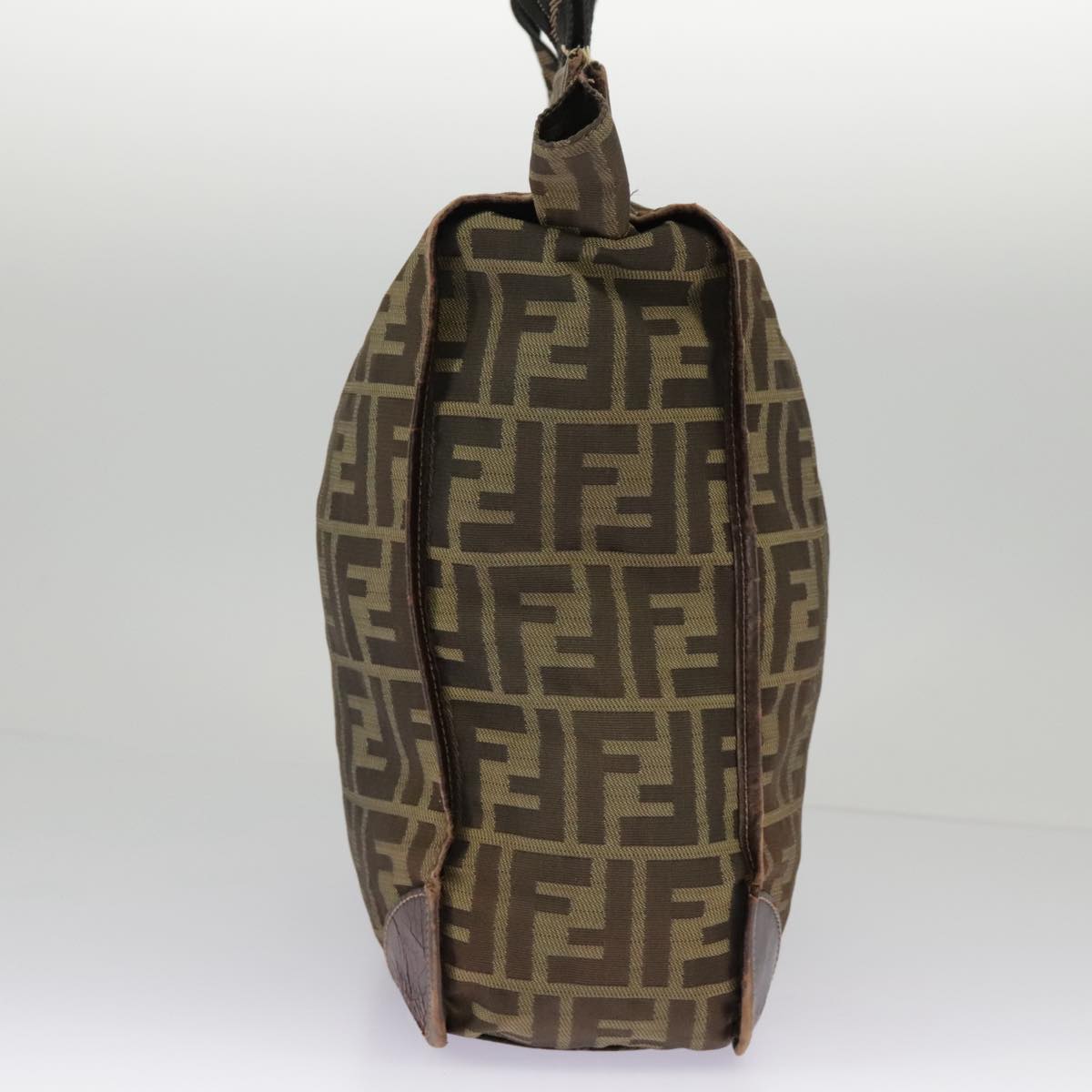 FENDI Zucca Canvas Tote Bag Brown Blackfm4146