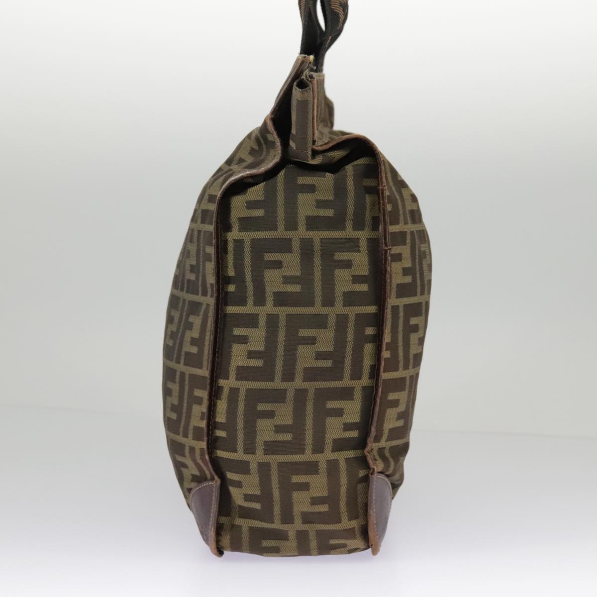FENDI Zucca Canvas Tote Bag Brown Blackfm4146
