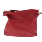 Chloe Paddington Shoulder Bag Leather Red Gold fm4172