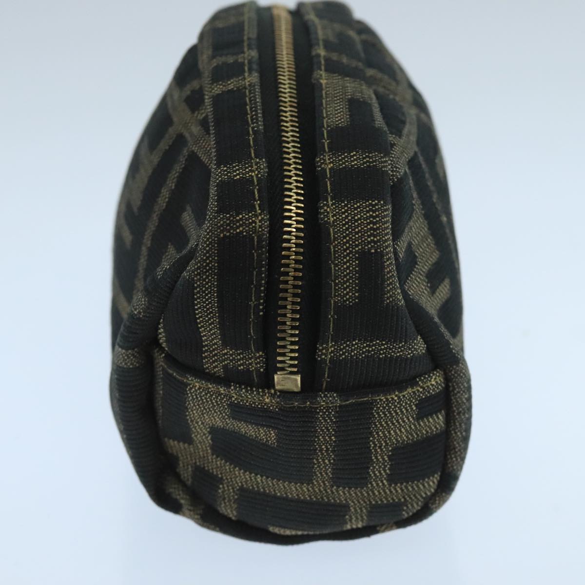 FENDI Zucca Canvas Pouch Brown Blackfm4180