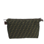 FENDI Zucca Canvas Pouch Brown Blackfm4183