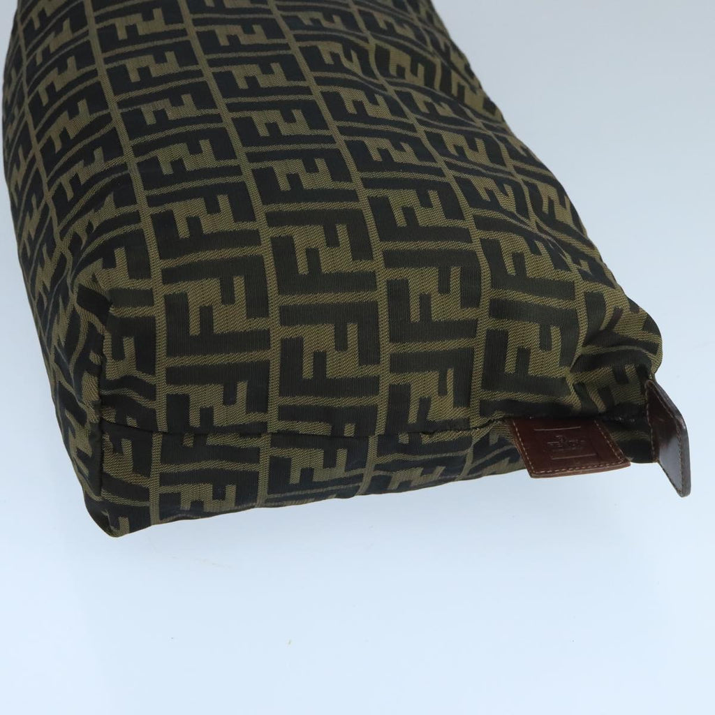 FENDI Zucca Canvas Pouch Brown Blackfm4183