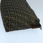 FENDI Zucca Canvas Pouch Brown Blackfm4183
