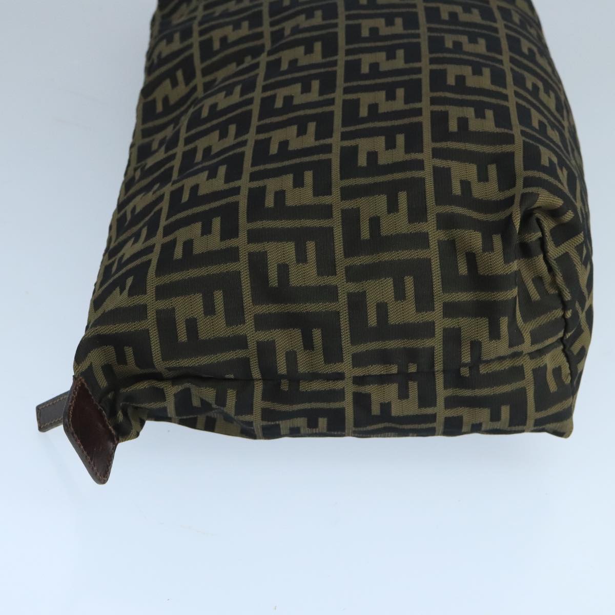 FENDI Zucca Canvas Pouch Brown Blackfm4183
