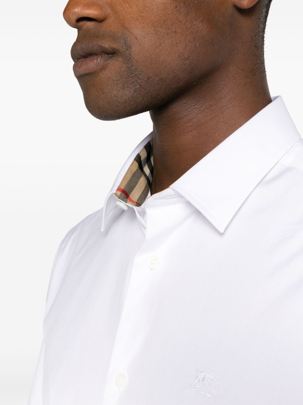 Burberry Men Ekd Logo Cotton Shirt