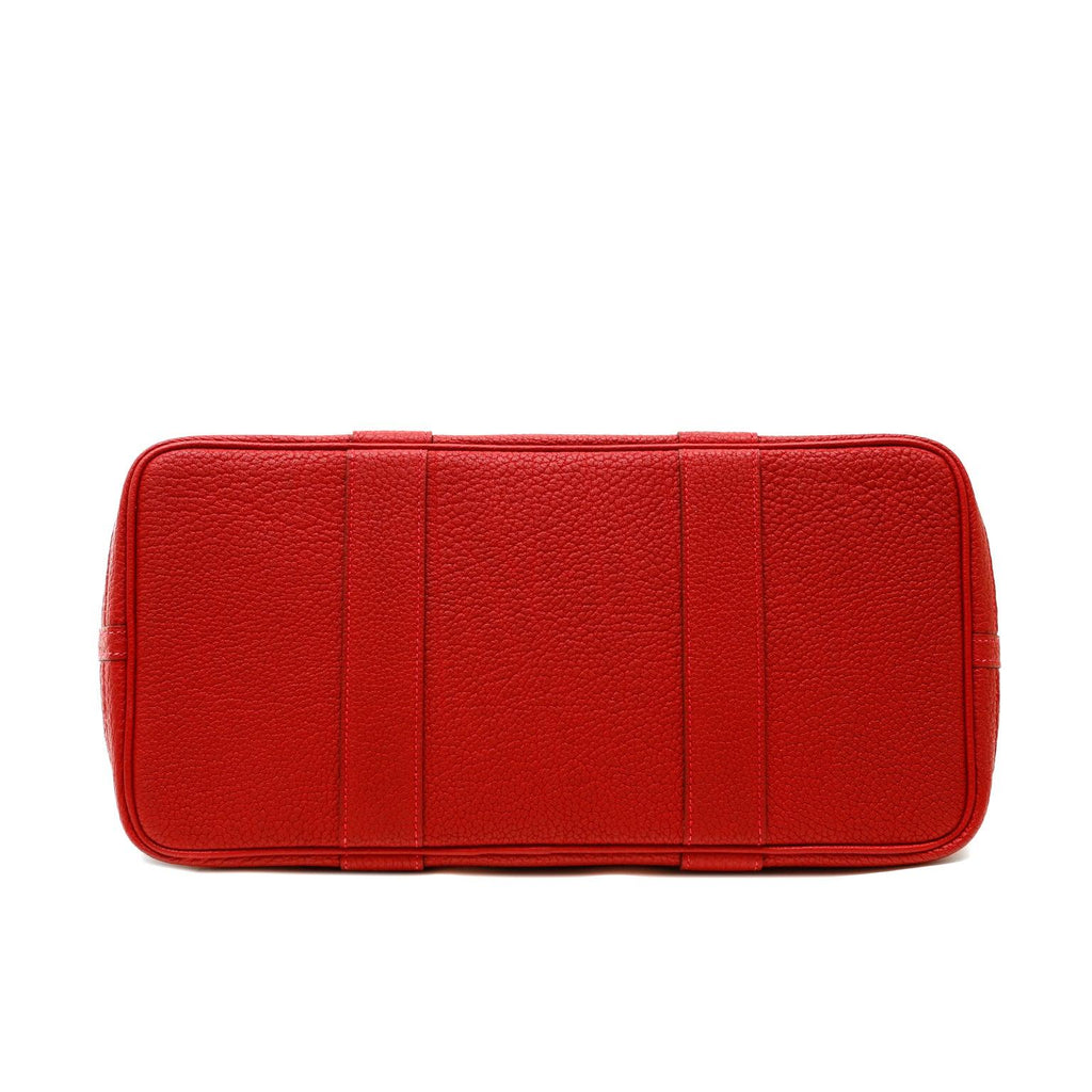 Hermes Red Garden Party Negonda Leather Bag