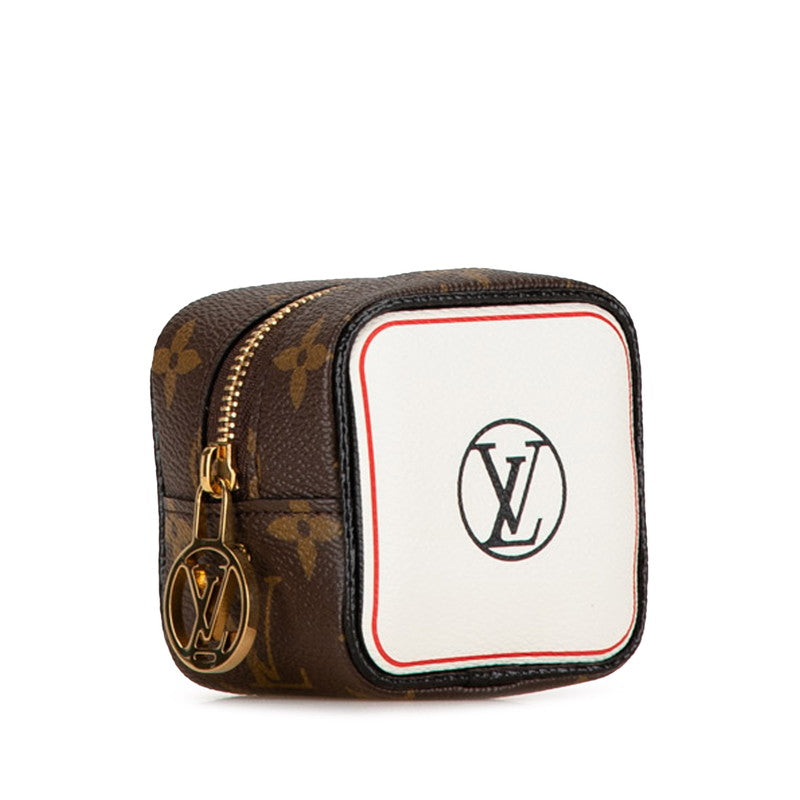 Louis Vuitton Monogram Portemonnaie Cube Pouch M80231 Brown PVC Leather